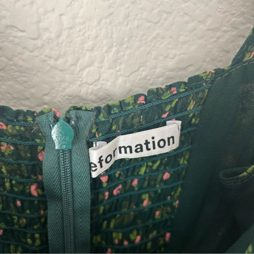 Reformation Niara Dress in Coriander - Picture 6 of 6